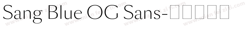 Sang Blue OG Sans字体转换
